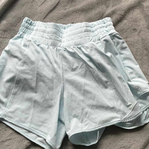 Hotty hot light blue High rise 4inch shorts size 2 🐋 - Picture 1 of 2